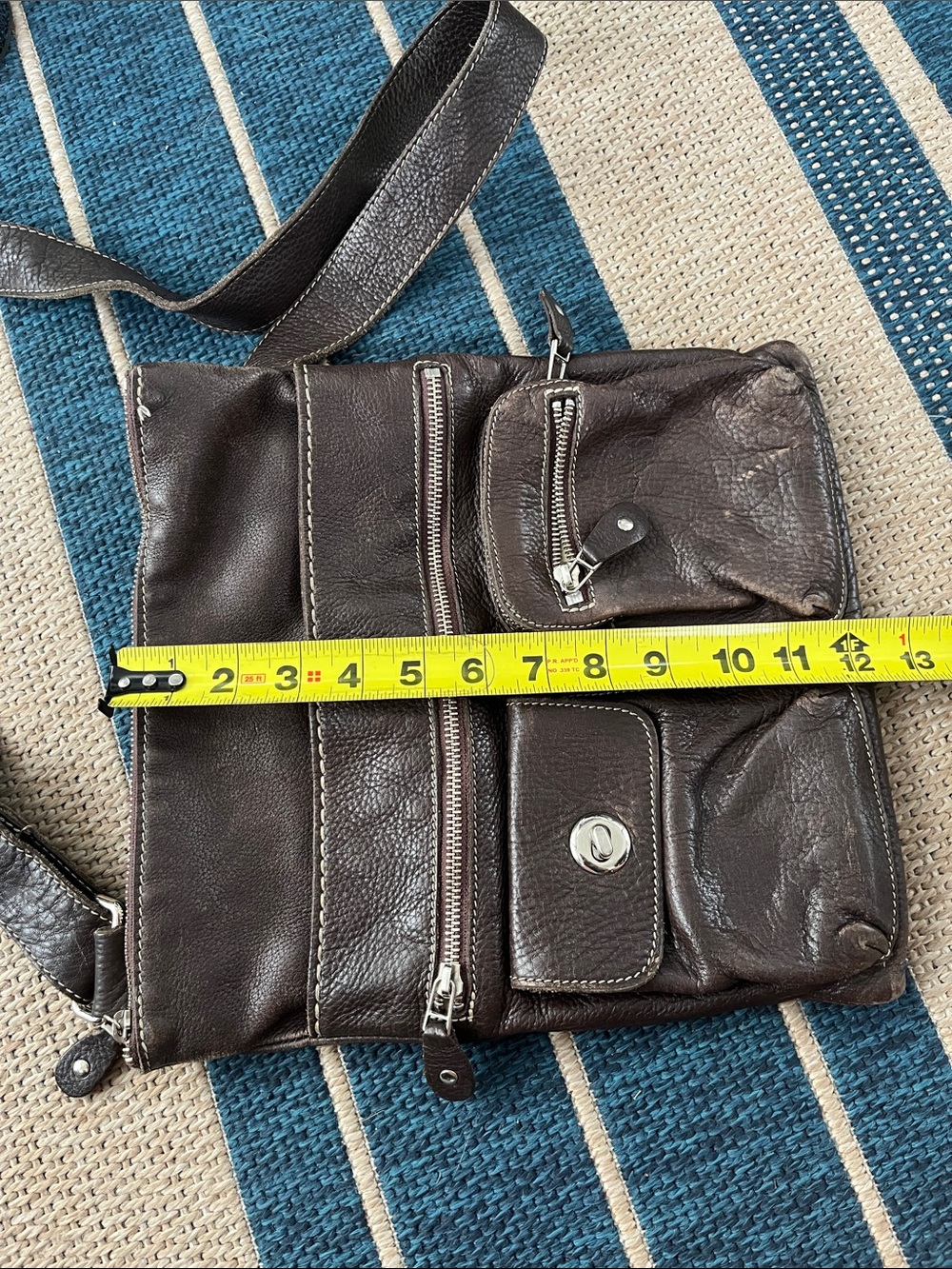 Roots Dark Brown Leather Crossbody Bag with Front Pockets - Picture 16 of 16